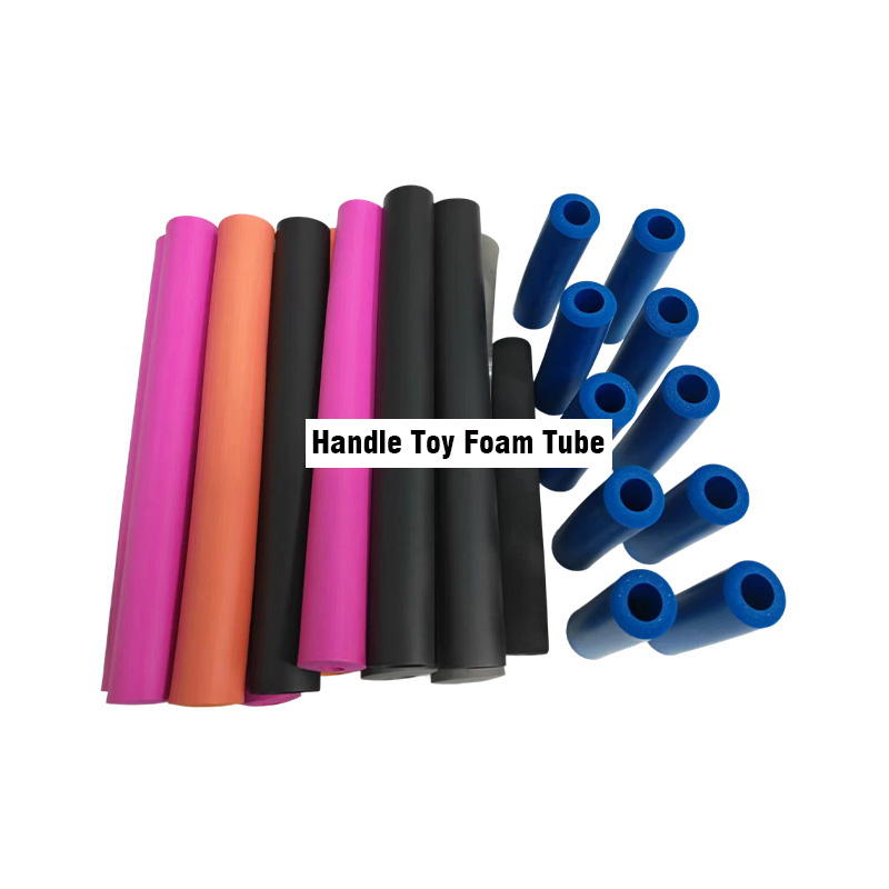 What is the intrinsic relationship between the surface hardness and abrasion resistance of a handle toy foam tube?